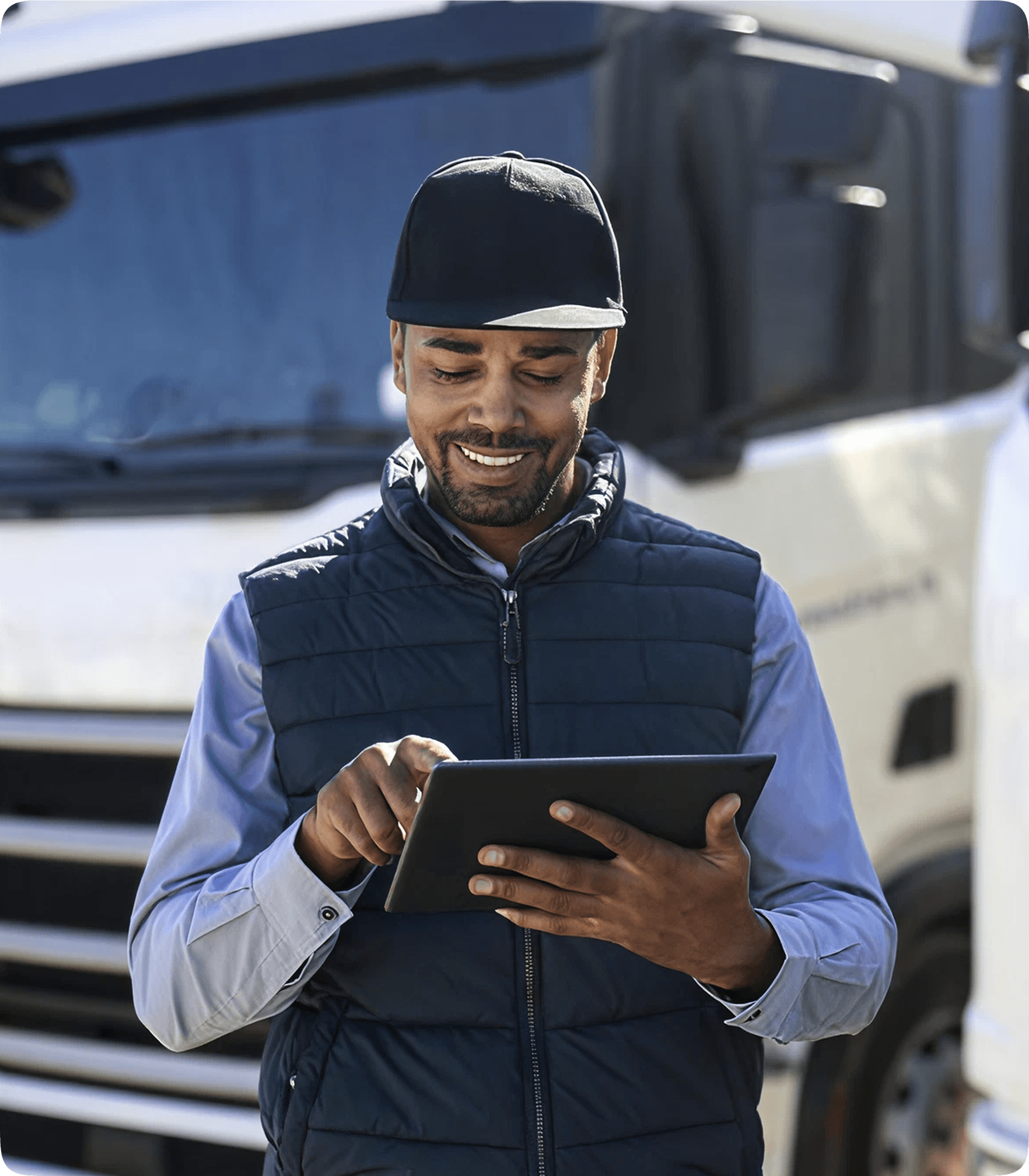 Fleet manager using Whipcare on a tablet